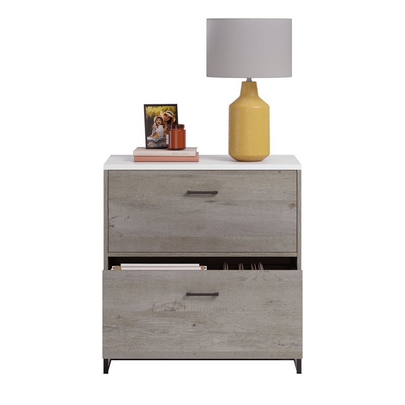 Pemberly Row Contemporary Engineered Wood Lateral File in Mystic Oak