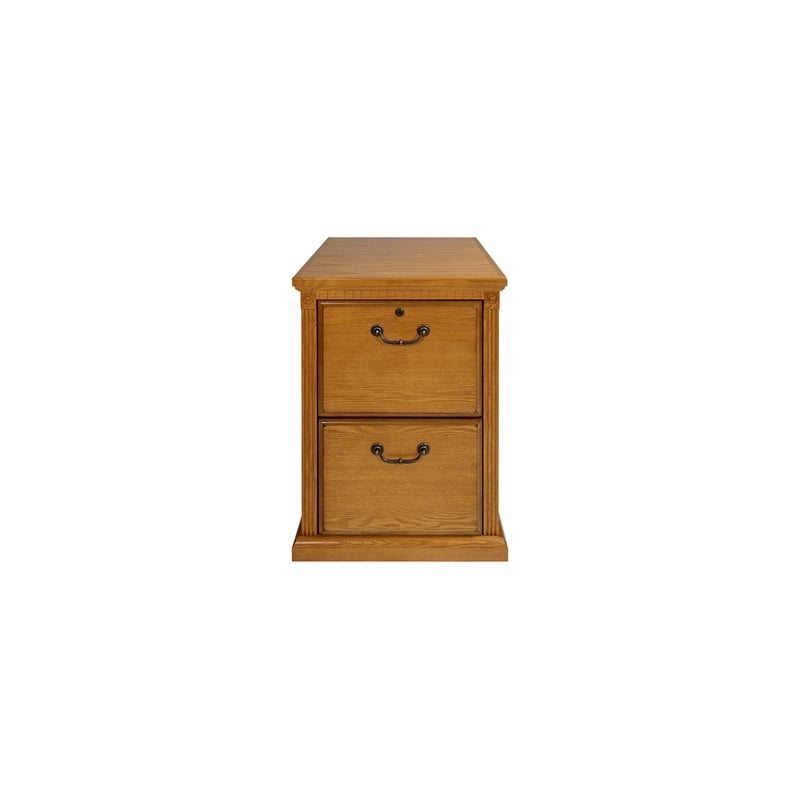 Pemberly Row Contemporary 2 Drawer Wood Filing Cabinet Natural