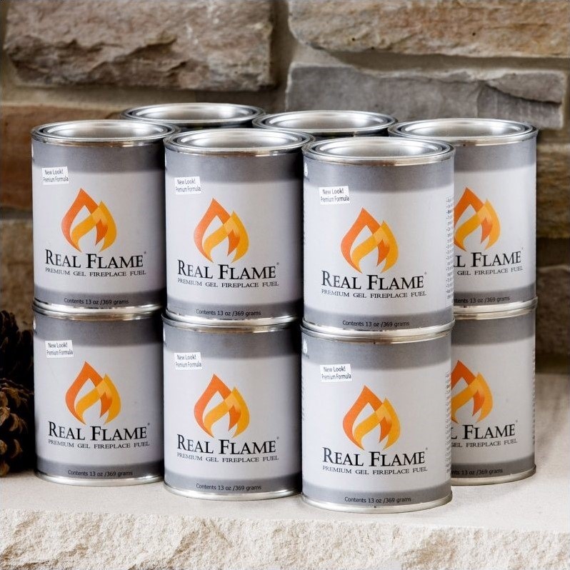 Pemberly Row Contemporary 13 oz Gel Fuel 12 Pack for Fireplace
