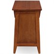 Pemberly Row Contemporary Cabinet Wood End Table in Brown / Russet