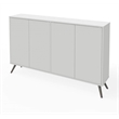 Pemberly Row Modern Wood Storage Console Table in White Finish