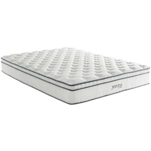 Pemberly Row 10&quot Modern Innerspring and Foam Full Mattress in White