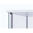 Pemberly Row Rectangular 4-shelf Glass Curio Cabinet White and Clear