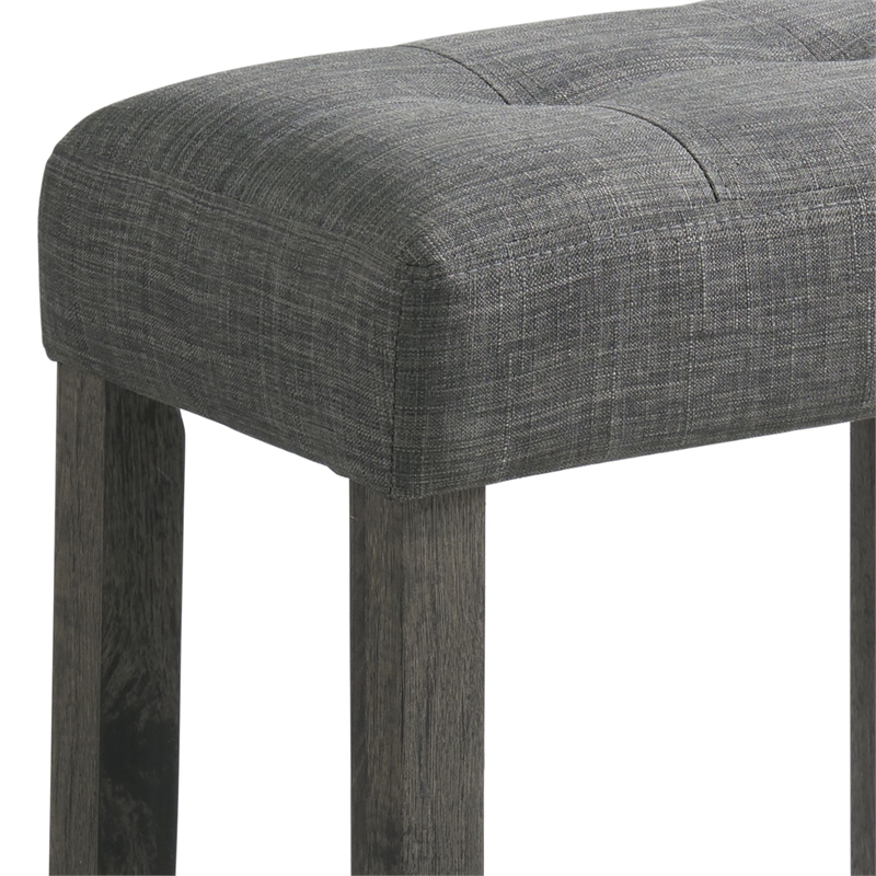 Pemberly Row Transitional Wood Multipurpose Bar Table Set in Charcoal
