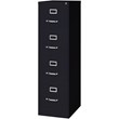 Pemberly Row Set of 2 4 and 3 Drawer Filing Cabinets in Black