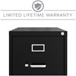 Pemberly Row Set of 2 4 and 3 Drawer Filing Cabinets in Black