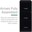 Pemberly Row Set of 2 4 and 3 Drawer Filing Cabinets in Black