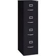 Pemberly Row Set of 2 4 and 3 Drawer Filing Cabinets in Black