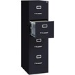 Pemberly Row Set of 2 4 and 3 Drawer Filing Cabinets in Black