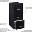 Pemberly Row Set of 2 4 and 3 Drawer Filing Cabinets in Black