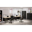 Pemberly Row Set of 2 4 and 3 Drawer Filing Cabinets in Black