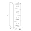 Pemberly Row Set of 2 4 and 3 Drawer Filing Cabinets in Black
