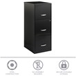 Pemberly Row Set of 2 4 and 3 Drawer Filing Cabinets in Black