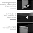 Pemberly Row Set of 2 4 and 3 Drawer Filing Cabinets in Black