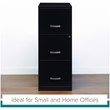 Pemberly Row Set of 2 4 and 3 Drawer Filing Cabinets in Black