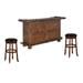Bar Unit with Stools/Polished Brown