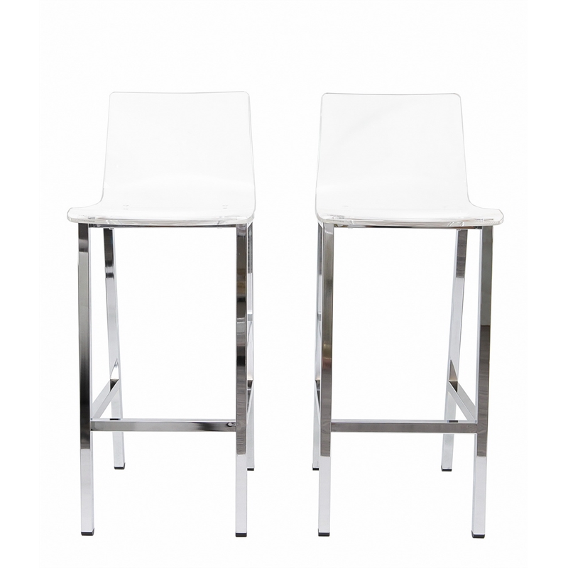 Pemberley Row Acrylic Clear Bar Stools Contemporary 29