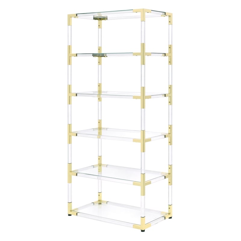 Pemberley Row Acrylic Clear Bookcase Rectangular 71