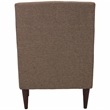 Pemberly Row Traditional Fabric Arm Chair in Pecan Brown Finish