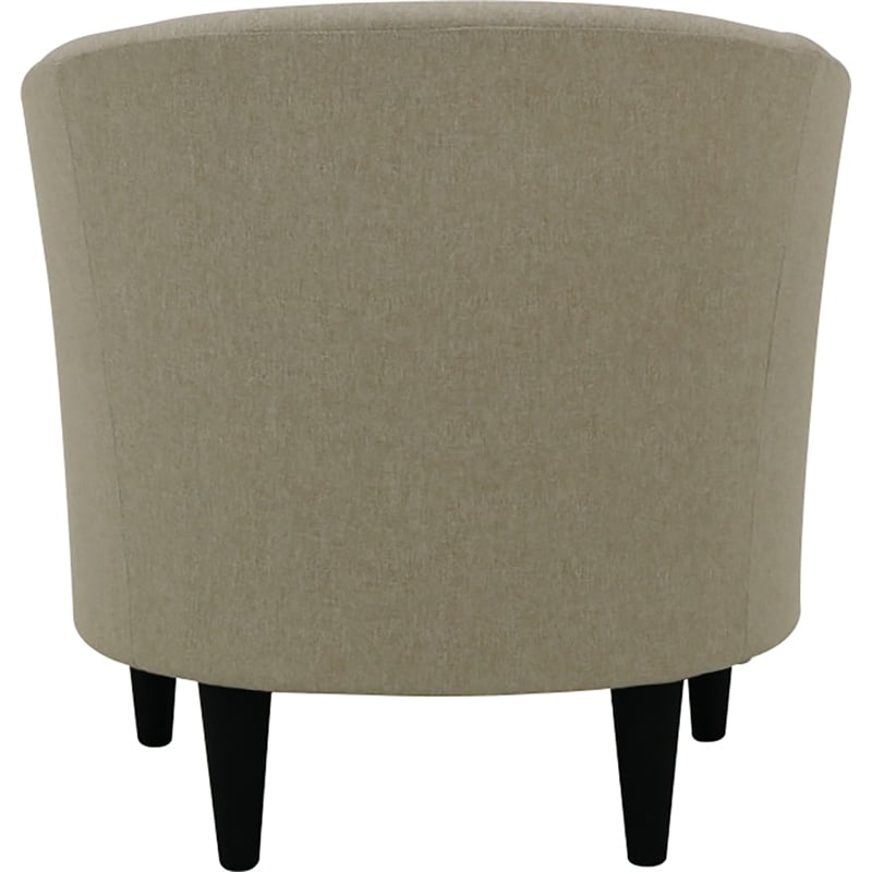 Pemberley Row Polyester Taupe Brown Club Chair Rectangular Padded Seat 32
