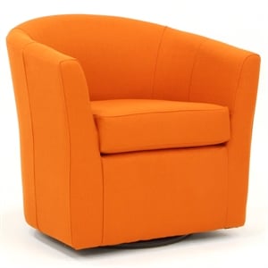 Pemberley Row Fabric Saffron Yellow Club Chair Swivel 30&quotH