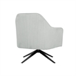 Pemberly Row Modern Swivel Chair in Light Gray Fabric Upholstery