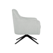 Pemberly Row Modern Swivel Chair in Light Gray Fabric Upholstery
