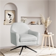 Pemberly Row Modern Swivel Chair in Light Gray Fabric Upholstery