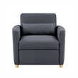 Pemberly Row Convertible Chair in Navy Blue Fabric Upholstery