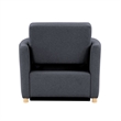 Pemberly Row Convertible Chair in Navy Blue Fabric Upholstery