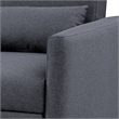 Pemberly Row Convertible Chair in Navy Blue Fabric Upholstery