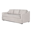 Pemberly Row Convertible Sofa in Linen Beige Fabric Upholstery