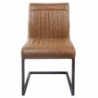 Pemberley Row Faux Leather Antique Brown Dining Chair Rectangular Easy to Clean 34.5