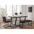 Pemberley Row Faux Leather Antique Brown Dining Chair Rectangular Easy to Clean 34.5