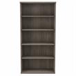 Pemberly Row Tall 5 Shelf Bookcase in Modern Hickory - Engineered Wood