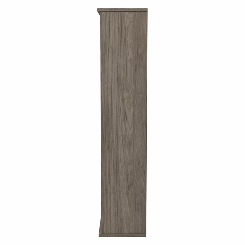 Pemberly Row Tall 5 Shelf Bookcase in Modern Hickory - Engineered Wood