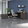 Pemberly Row 60W Desk with Storage and Drawers in Storm Gray - Engineered Wood