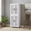 Pemberly Row Modern Wood Stackable Storage Pantry in White (Set of 2)