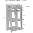 Pemberly Row Modern Wood Turntable Stand with Shelves in Black