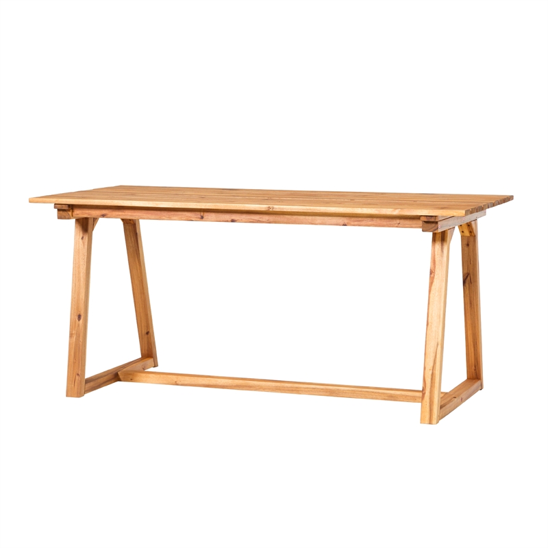 Pemberly Row Modern Slat Back Solid Wood 70