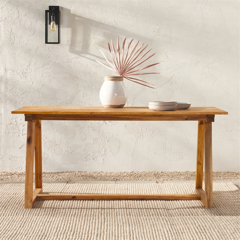 Pemberly Row Modern Slat Back Solid Wood 70