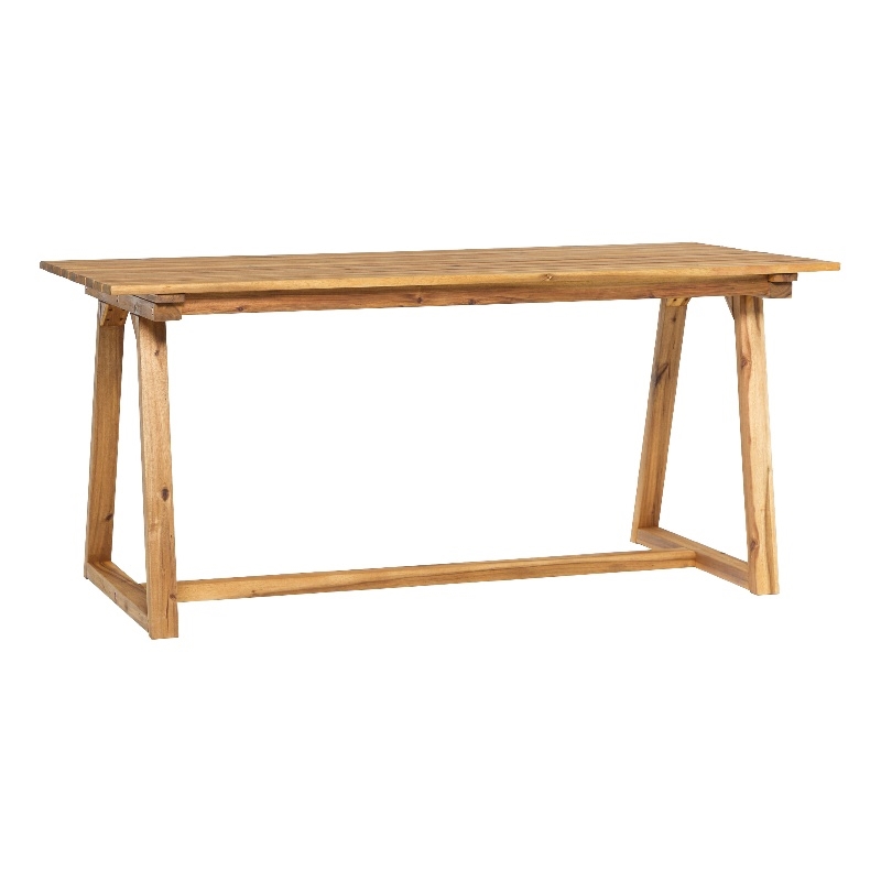 Pemberly Row Modern Slat Back Solid Wood 70