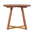 Pemberly Row Modern Slat Back Solid Wood Round Dining Table - Brown