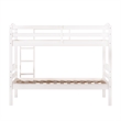Pemberly Row Transitional Twin-over-Twin Solid Wood Bunk Bed Frame in White