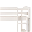 Pemberly Row Transitional Twin-over-Twin Solid Wood Bunk Bed Frame in White