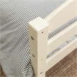 Pemberly Row Transitional Twin-over-Twin Solid Wood Bunk Bed Frame in White