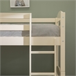 Pemberly Row Transitional Twin-over-Twin Solid Wood Bunk Bed Frame in White