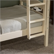 Pemberly Row Transitional Twin-over-Twin Solid Wood Bunk Bed Frame in White