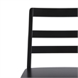 Pemberly Row Modern Solid Wood Ladder-Back Counter Stool - Set of 2 - Black
