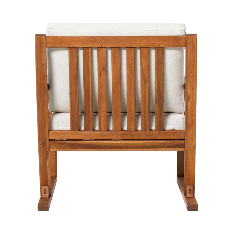 Pemberly Row Modern Slat Back Solid Wood Club Chair in Brown